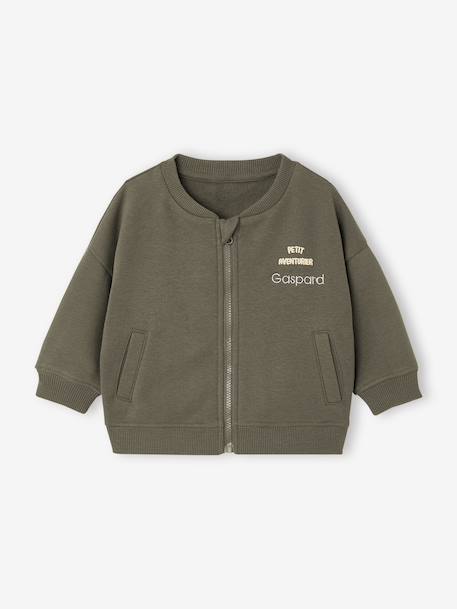 Gilet zippé bébé garçon kaki - vertbaudet enfant 