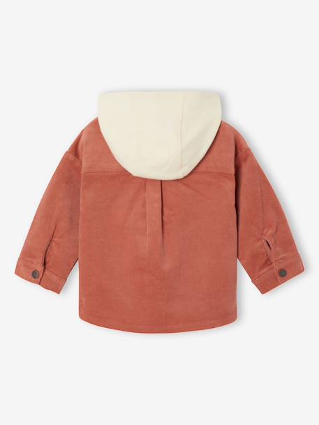 Surchemise à capuche bébé garçon terracotta - vertbaudet enfant 