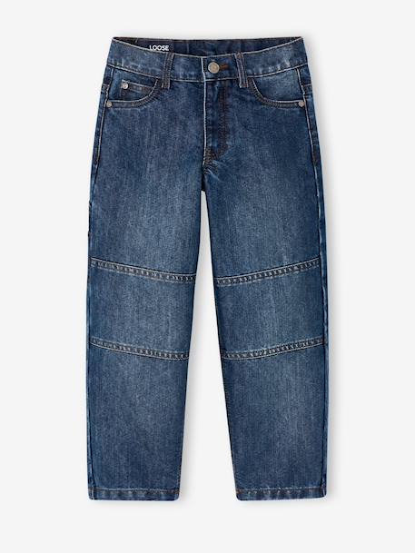 Cargojeans voor jongens denimgrijs+ongewassen denim - vertbaudet enfant 