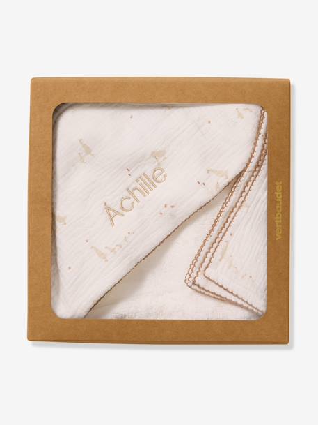 Coffret cape de bain et lange écru - vertbaudet enfant 