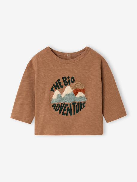 T-shirt manches longues bébé garçon caramel - vertbaudet enfant 