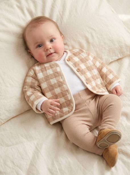 Gewatteerd newborn vest ecru - vertbaudet enfant 