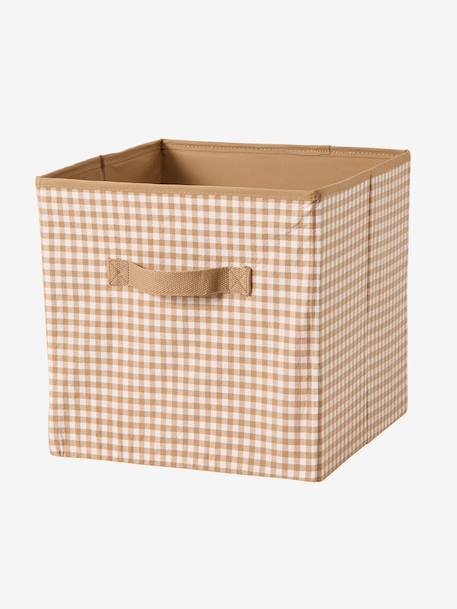 Lot de 2 bacs de rangement en coton moka - vertbaudet enfant 