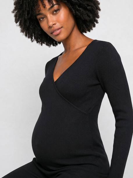 Ensemble grossesse et allaitement noir - vertbaudet enfant 
