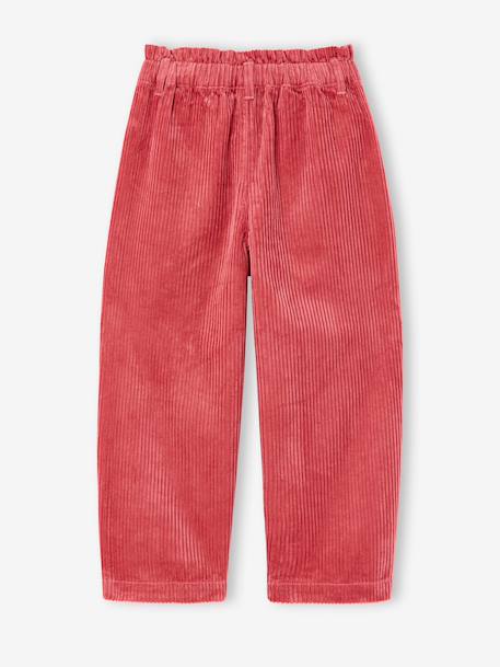 Pantalon velours ballon fille vieux rose - vertbaudet enfant 