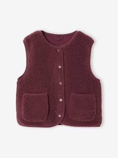 -Gilet fille sans manches en sherpa 