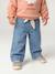 Jean large bébé avec ceinture à nouer denim brut+stone - vertbaudet enfant 