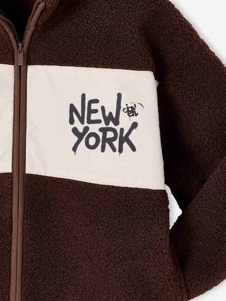 Sweat zippé garçon noisette - vertbaudet enfant 