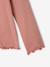 Sous-pull fille col cheminée écru+vieux rose - vertbaudet enfant 
