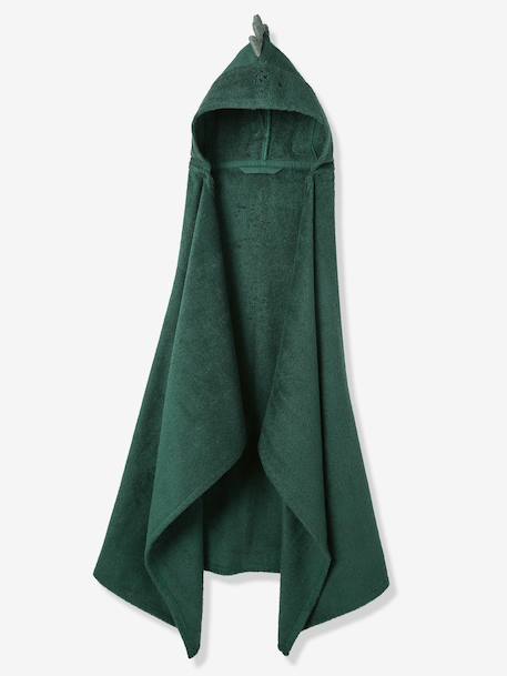 Serviette à capuche en coton vert anglais - vertbaudet enfant 