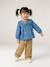 Pantalon bébé fille large ceinture à nouer beige+caramel+violine - vertbaudet enfant 