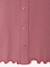 Geribde meisjesshirt met lange mouwen ecru+taupe+zachtpaars - vertbaudet enfant 
