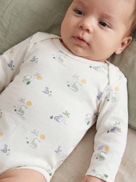 Set van 5 babybody's met lange mouwen ecru - vertbaudet enfant 