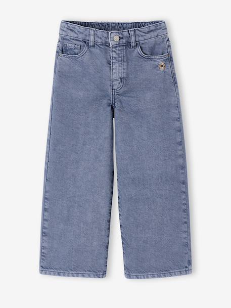 Pantalon fille large couleur bleu grisé+prune+rose+vert - vertbaudet enfant 