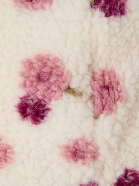 Regenjas voor meisjes met capuchon en sherpa voering antraciet+groen+indigoblauw+meerkleurig+zachtpaars - vertbaudet enfant 