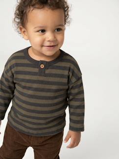 -Gestreept babyshirt met lange mouwen