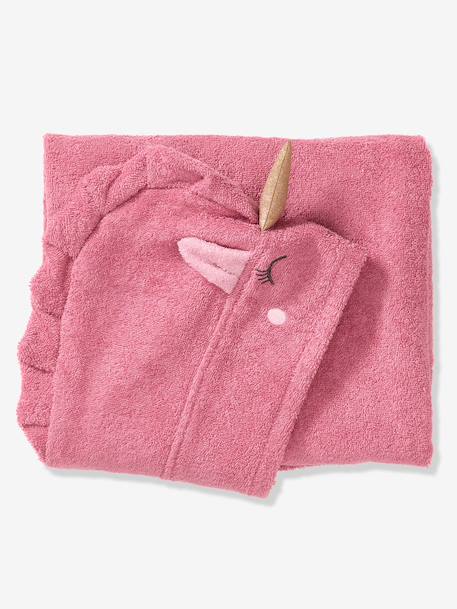 Serviette à capuche licorne framboise - vertbaudet enfant 