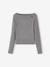 Lot de 2 t-shirts en côtes fille bordeaux+gris chiné+vert anglais - vertbaudet enfant 