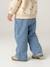 Jean large bébé avec ceinture à nouer denim brut+stone - vertbaudet enfant 