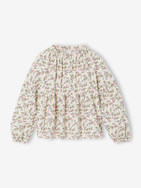 Blouse fille anthracite+vanille - vertbaudet enfant 