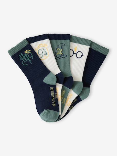 Lot de 5 chaussettes Harry Potter vert émeraude - vertbaudet enfant 