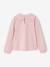 T-shirt manches longues fille écru+rose pâle - vertbaudet enfant 