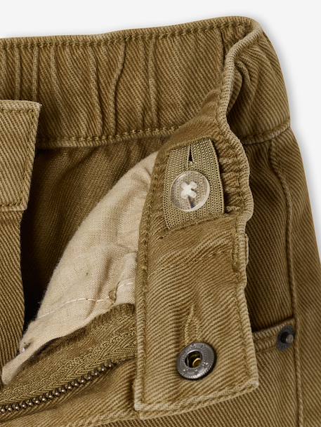 Pantalon cargo morphologie fin bleu jean+olive - vertbaudet enfant 