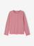 T-shirt manches longues fille écru+mauve+taupe - vertbaudet enfant 