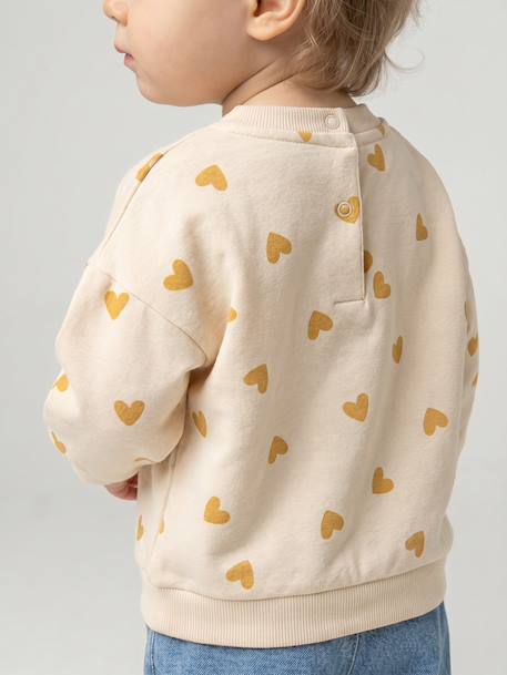 Sweat-shirt imprimé motif léopard taupe+vanille - vertbaudet enfant 