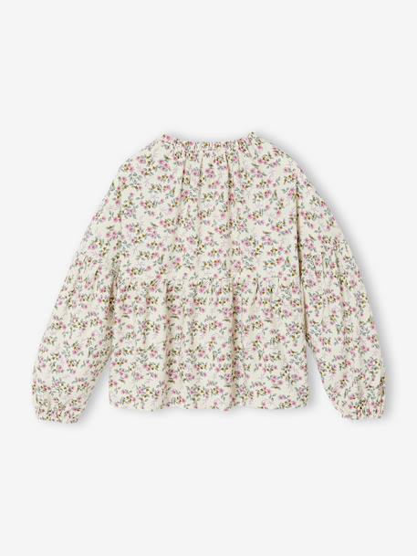 Blouse fille anthracite+vanille - vertbaudet enfant 