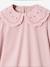 T-shirt manches longues fille écru+rose pâle - vertbaudet enfant 