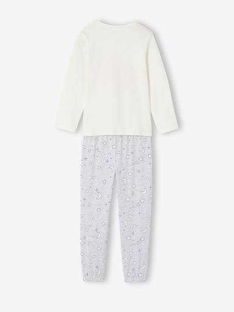 Winnie pyjama voor meisjes gemêleerd grijs - vertbaudet enfant 