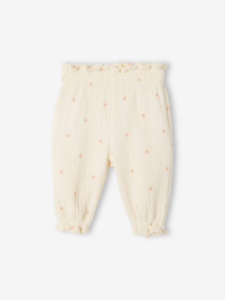 Pantalon naissance bébé coton vanille - vertbaudet enfant 