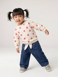 -Jean large bébé avec ceinture à nouer