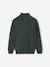 Gilet zippé col montant personnalisable garçon Bleu chiné+Ecru chiné - BROSS B 0294+vert chiné - vertbaudet enfant 
