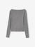 Lot de 2 t-shirts en côtes fille bordeaux+gris chiné+vert anglais - vertbaudet enfant 