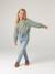 Sweat fille marine+vert de gris - vertbaudet enfant 