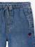 Pantalon large fille bleu moyen+denim bleached - vertbaudet enfant 
