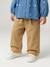 Pantalon bébé fille large ceinture à nouer beige+caramel+violine - vertbaudet enfant 