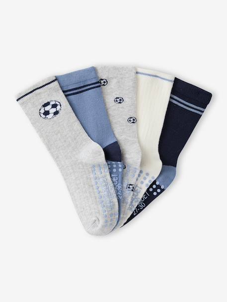 Lot de 5 chaussettes garçon gris chiné - vertbaudet enfant 
