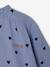 Chemise file gaze de coton imprimée personnalisable blanc imprimé+bleu chambray+écru - vertbaudet enfant 
