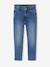 Jean slim fille morphologie large bleu clair+bleu moyen - vertbaudet enfant 