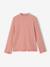 Meisjescolshirt met opstaande kraag ecru+oudroze - vertbaudet enfant 