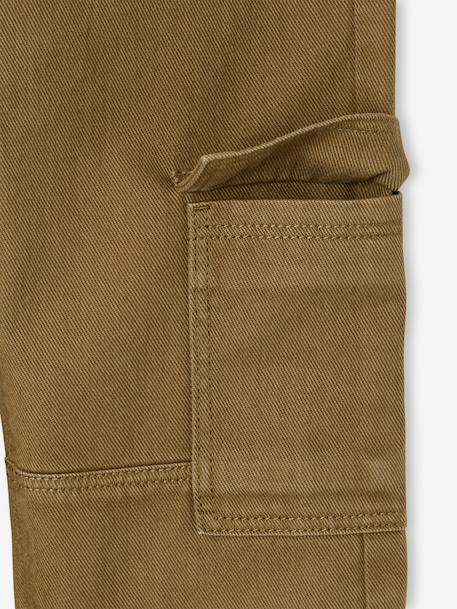 Pantalon cargo morphologie fin bleu jean+olive - vertbaudet enfant 
