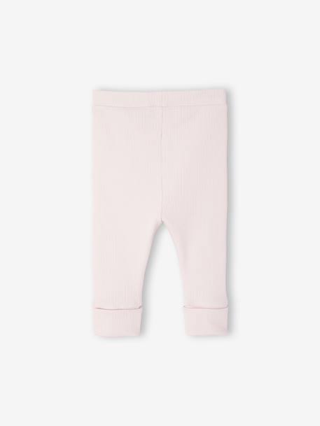 Lange legging voor baby's BASICS beige+donkerbruin+lichtroze+marineblauw+ROSE CLAIR UNI+saliegroen - vertbaudet enfant 