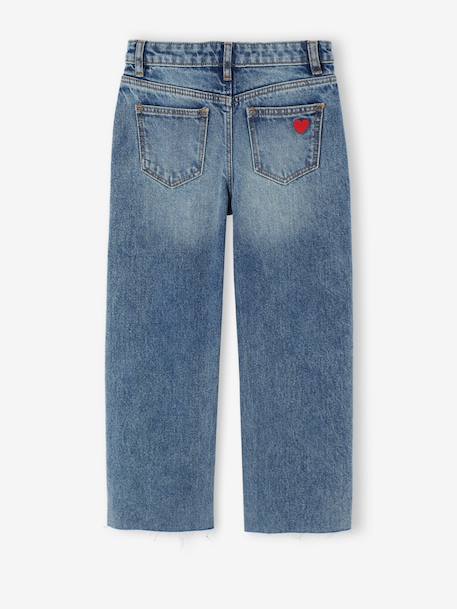 Rechte meisjesjeans lichtblauw+middenblauw - vertbaudet enfant 