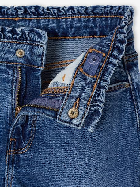 Slim jeans voor meisjes lichtblauw+middenblauw - vertbaudet enfant 