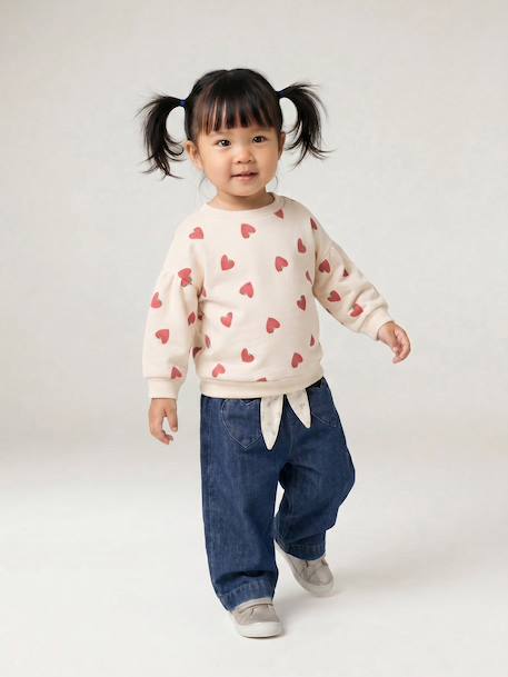 Sweat bébé fille écru - vertbaudet enfant 