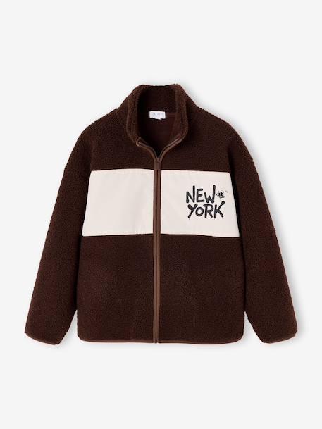 Sweat zippé garçon noisette - vertbaudet enfant 