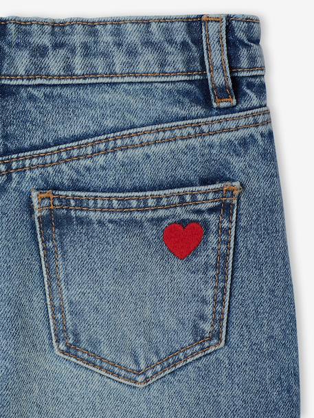Rechte meisjesjeans lichtblauw+middenblauw - vertbaudet enfant 